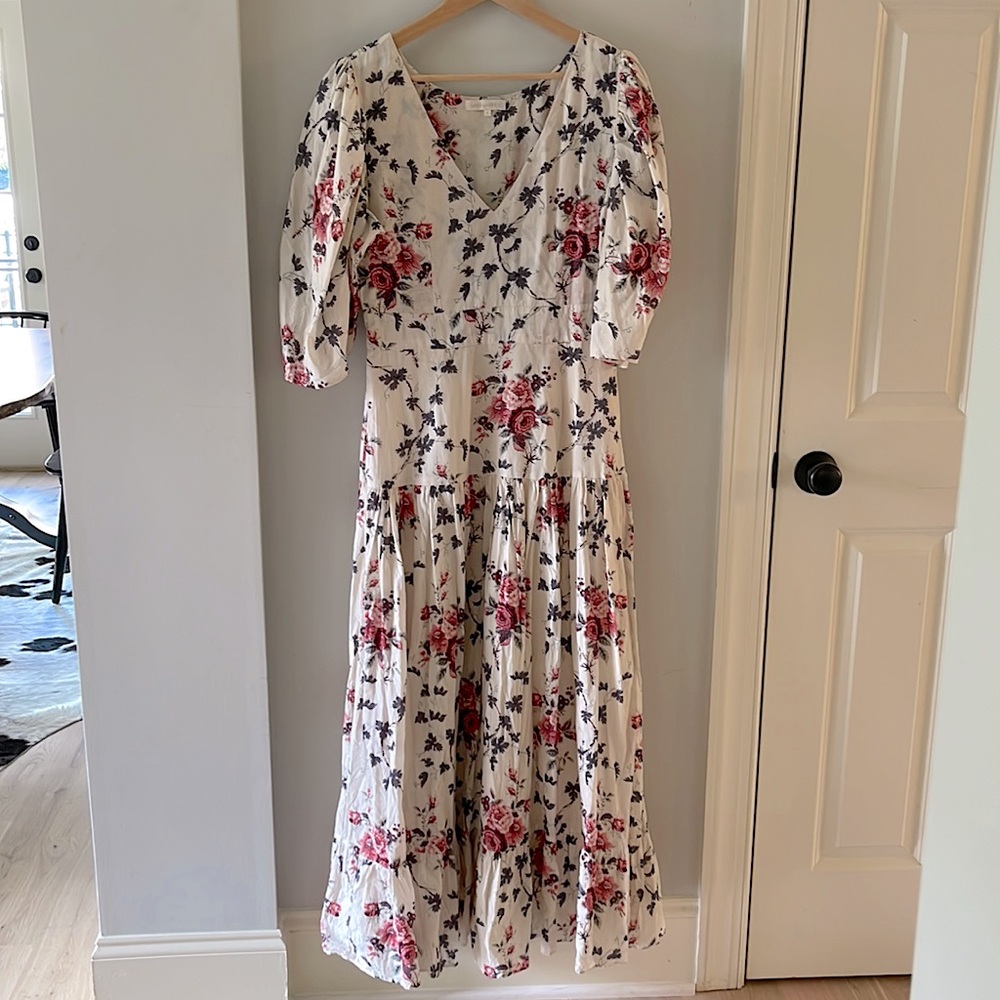 Loveshackfancy lightweight cotton floral maxi dress!  Size 8